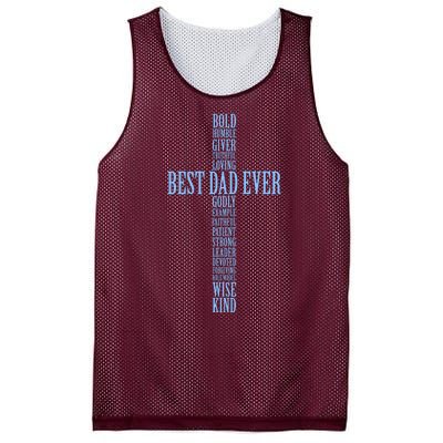 Best Dad Ever Positve Words Cross Mesh Reversible Basketball Jersey Tank