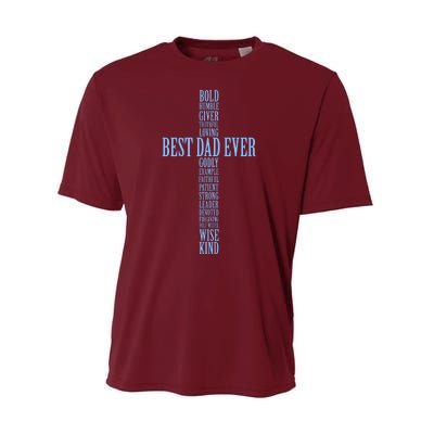 Best Dad Ever Positve Words Cross Performance Sprint T-Shirt