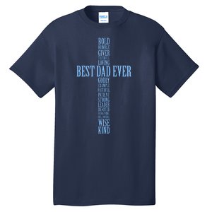 Best Dad Ever Positve Words Cross Tall T-Shirt