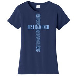 Best Dad Ever Positve Words Cross Women's T-Shirt