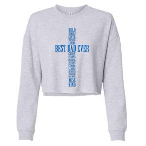 Best Dad Ever Positve Words Cross Cropped Pullover Crew