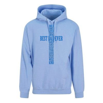 Best Dad Ever Positve Words Cross Unisex Surf Hoodie