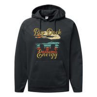 Big Dock Energy Summer Cottage Vacation Lake Life Performance Fleece Hoodie