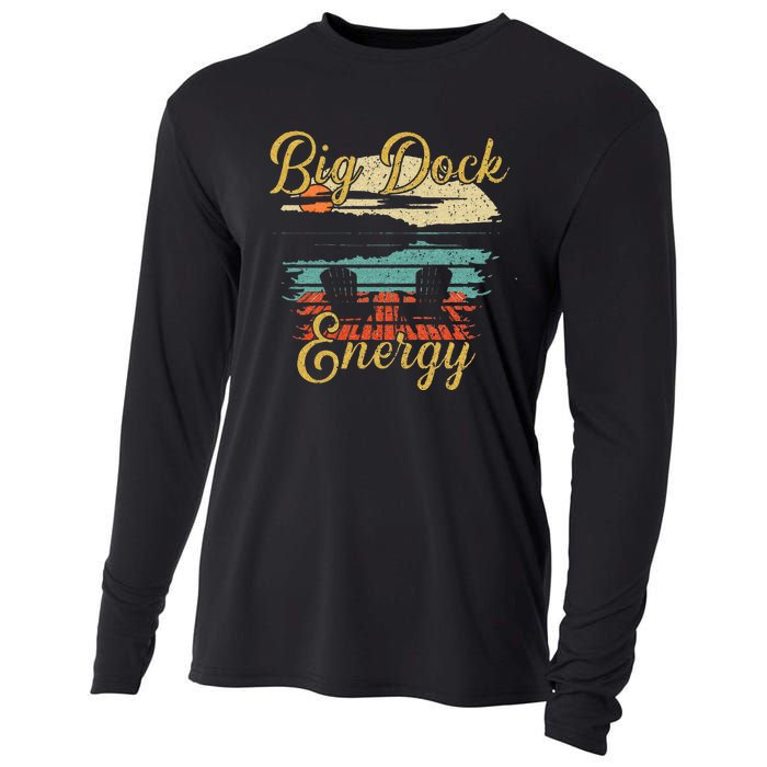 Big Dock Energy Summer Cottage Vacation Lake Life Cooling Performance Long Sleeve Crew