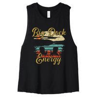 Big Dock Energy Summer Cottage Vacation Lake Life Women's Racerback Cropped Tank