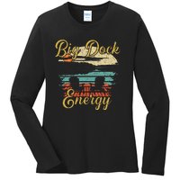 Big Dock Energy Summer Cottage Vacation Lake Life Ladies Long Sleeve Shirt