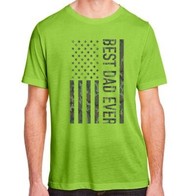 Best Dad Ever American Us Camouflage Flag Gift For Father Gift Adult ChromaSoft Performance T-Shirt