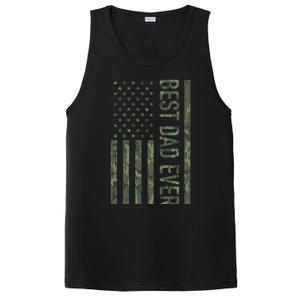 Best Dad Ever American Us Camouflage Flag Gift For Father Gift PosiCharge Competitor Tank