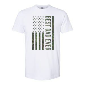 Best Dad Ever American Us Camouflage Flag Gift For Father Gift Softstyle CVC T-Shirt