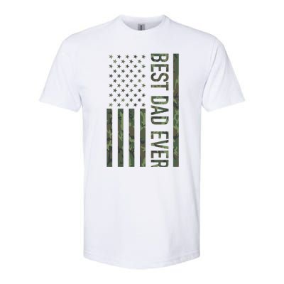 Best Dad Ever American Us Camouflage Flag Gift For Father Gift Softstyle® CVC T-Shirt