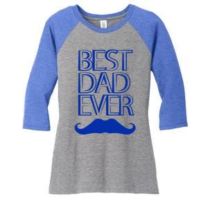 Best Dad Ever Gift Women's Tri-Blend 3/4-Sleeve Raglan Shirt