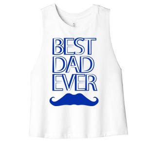 Best Dad Ever Gift Women's Racerback Cropped Tank