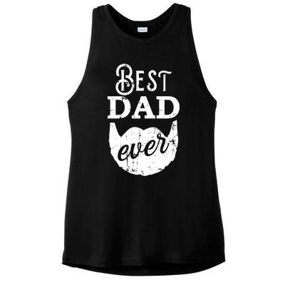 Best Dad Ever Gift For Bearded Daddys Father's Day Cool Gift Ladies PosiCharge Tri-Blend Wicking Tank