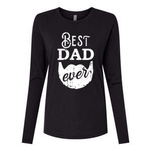 Best Dad Ever Gift For Bearded Daddys Father's Day Cool Gift Womens Cotton Relaxed Long Sleeve T-Shirt