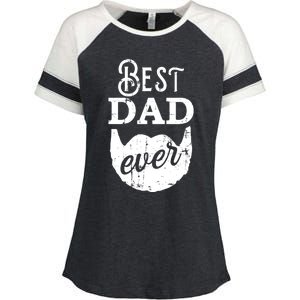 Best Dad Ever Gift For Bearded Daddys Father's Day Cool Gift Enza Ladies Jersey Colorblock Tee