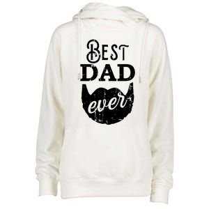 Best Dad Ever Gift For Bearded Daddys Father's Day Cool Gift Womens Funnel Neck Pullover Hood