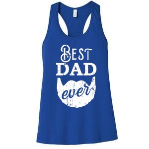 Best Dad Ever Gift For Bearded Daddys Father's Day Cool Gift Women's Racerback Tank