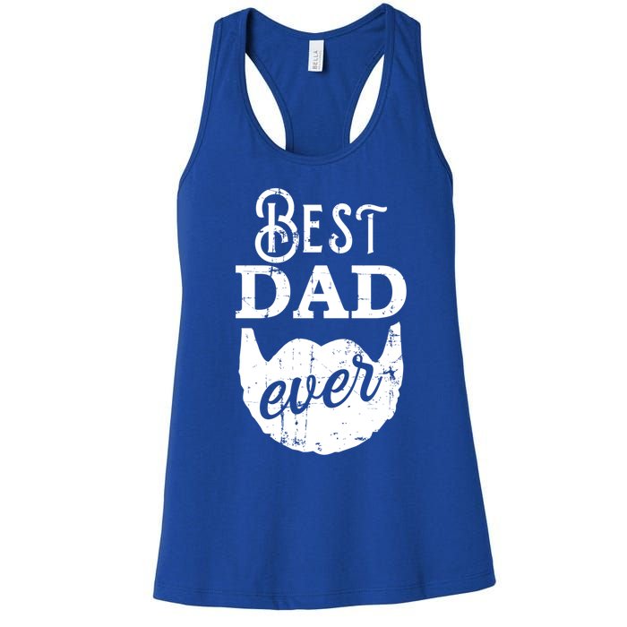 Best Dad Ever Gift For Bearded Daddys Father's Day Cool Gift Women's Racerback Tank