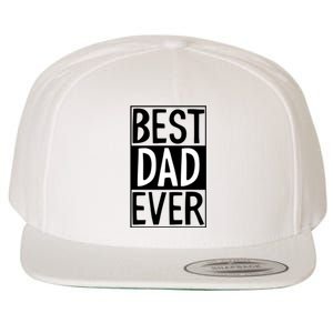 Best Dad Ever Funny Gift For Father's Day Wool Snapback Cap