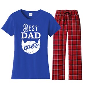 Best Dad Ever Gift For Bearded Daddys Father's Day Cool Gift Women's Flannel Pajama Set