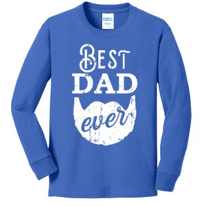 Best Dad Ever Gift For Bearded Daddys Father's Day Cool Gift Kids Long Sleeve Shirt