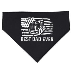 Best Dad Ever Flag truck dad trucker dad best trucking dad USA-Made Doggie Bandana