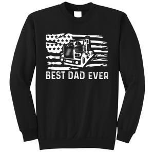 Best Dad Ever Flag truck dad trucker dad best trucking dad Sweatshirt