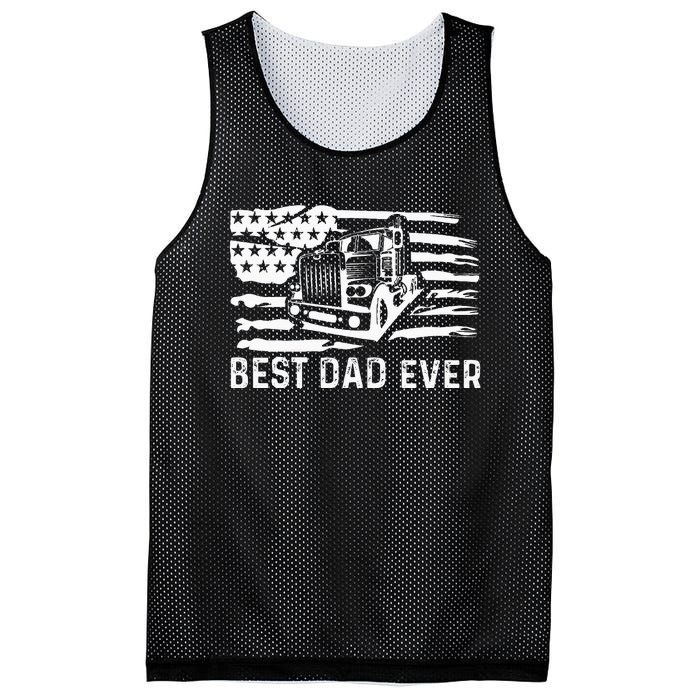 Best Dad Ever Flag truck dad trucker dad best trucking dad Mesh Reversible Basketball Jersey Tank