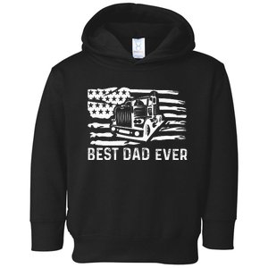 Best Dad Ever Flag truck dad trucker dad best trucking dad Toddler Hoodie