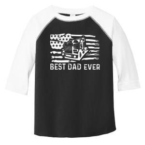 Best Dad Ever Flag truck dad trucker dad best trucking dad Toddler Fine Jersey T-Shirt