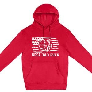 Best Dad Ever Flag truck dad trucker dad best trucking dad Premium Pullover Hoodie