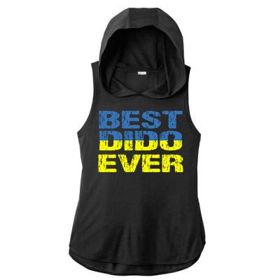 Best Dido Ever Ukrainian Grandfather Dad Ukraine Flag Great Gift Ladies PosiCharge Tri-Blend Wicking Draft Hoodie Tank