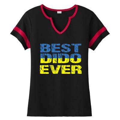 Best Dido Ever Ukrainian Grandfather Dad Ukraine Flag Great Gift Ladies Halftime Notch Neck Tee