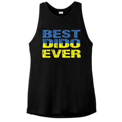 Best Dido Ever Ukrainian Grandfather Dad Ukraine Flag Great Gift Ladies PosiCharge Tri-Blend Wicking Tank