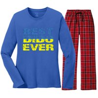 Best Dido Ever Ukrainian Grandfather Dad Ukraine Flag Great Gift Women's Long Sleeve Flannel Pajama Set 