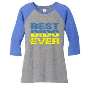 Best Dido Ever Ukrainian Grandfather Dad Ukraine Flag Great Gift Women's Tri-Blend 3/4-Sleeve Raglan Shirt