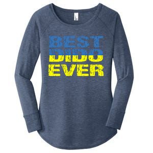 Best Dido Ever Ukrainian Grandfather Dad Ukraine Flag Great Gift Women's Perfect Tri Tunic Long Sleeve Shirt