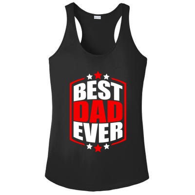 Best Dad Ever Father's Day Gift Ladies PosiCharge Competitor Racerback Tank