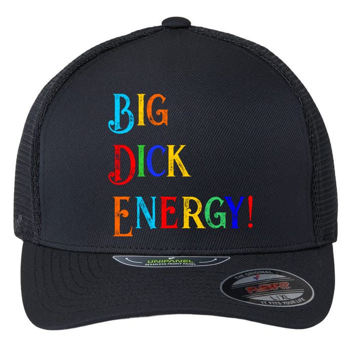 Big Dick Energy BDE Funny Colorful Humor Flexfit Unipanel Trucker Cap