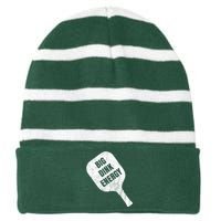 Big Dink Energy Funny Pickleball Sport Striped Beanie with Solid Band