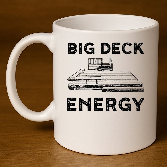 Big Deck Energy Yard Deck Patio Funny 11oz C Handle Ceramic Mug