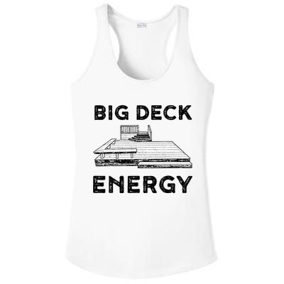 Big Deck Energy Yard Deck Patio Funny Ladies PosiCharge Competitor Racerback Tank