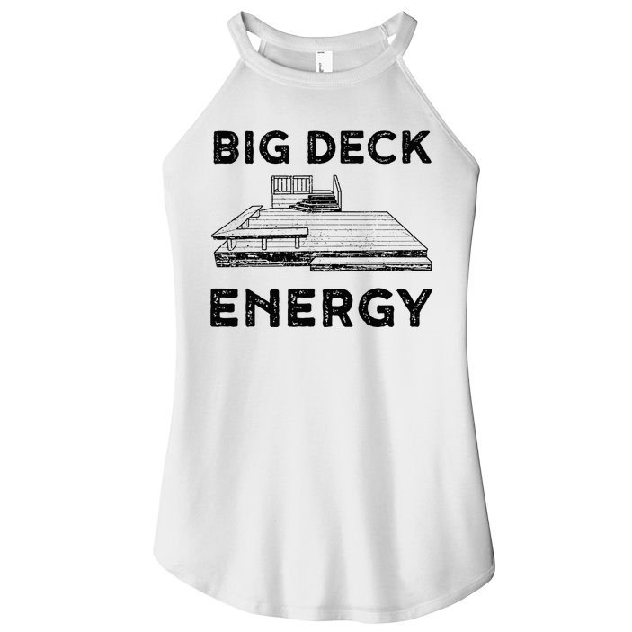 Big Deck Energy Yard Deck Patio Funny Women's Perfect Tri Rocker Tank