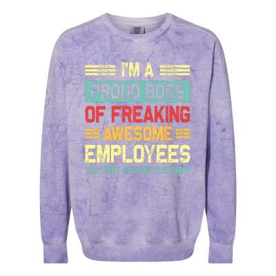 Boss Day Employee Appreciation Office Funny Boss Colorblast Crewneck Sweatshirt