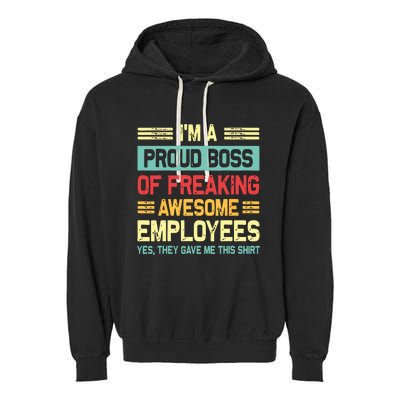 Boss Day Employee Appreciation Office Funny Boss Garment-Dyed Fleece Hoodie