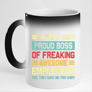 Boss Day Employee Appreciation Office Funny Boss 11oz Black Color Changing Mug