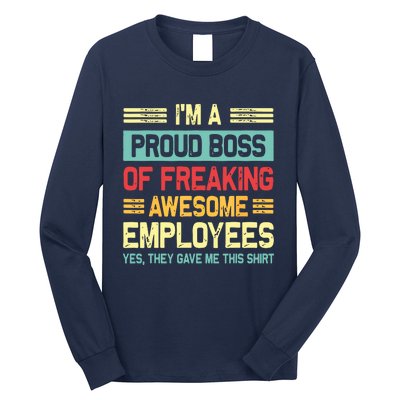 Boss Day Employee Appreciation Office Funny Boss Long Sleeve Shirt