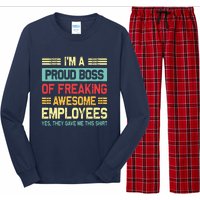 Boss Day Employee Appreciation Office Funny Boss Long Sleeve Pajama Set