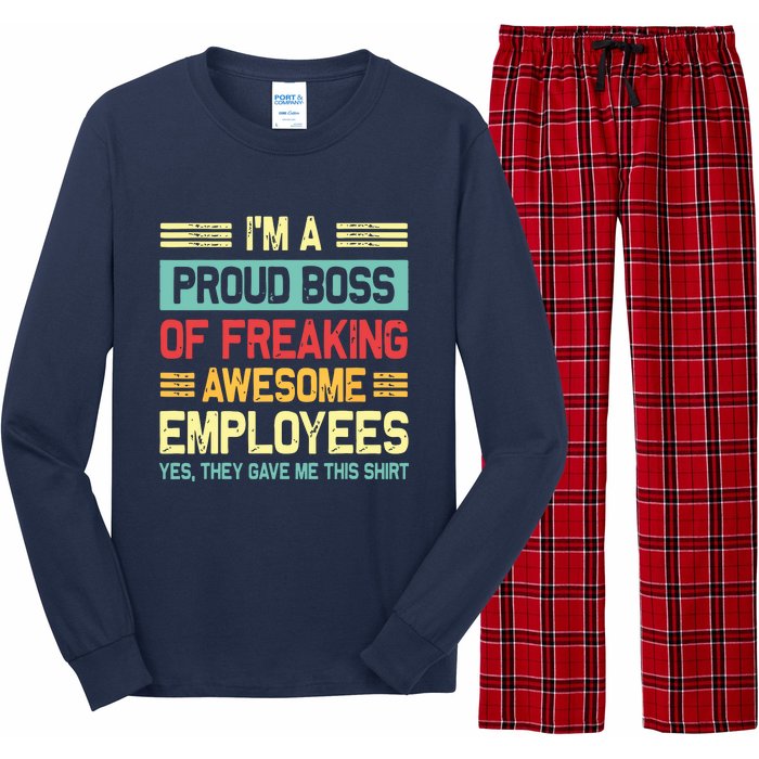 Boss Day Employee Appreciation Office Funny Boss Long Sleeve Pajama Set