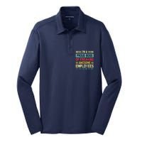 Boss Day Employee Appreciation Office Funny Boss Silk Touch Performance Long Sleeve Polo